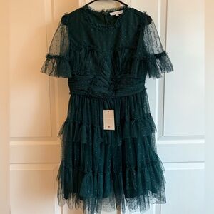 Ivy City Co. Deep Green Whimsical Dress Size M